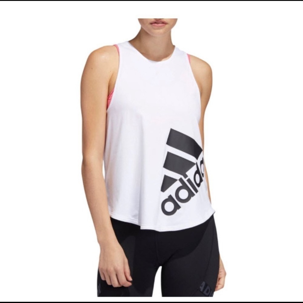 Adidas| Women’s white/ Black Muscle Top